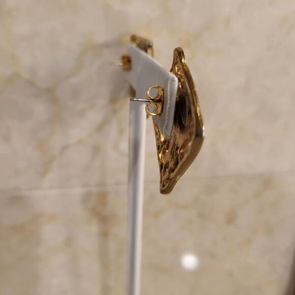 Pierced Earrings Enamel Surface Push Pin 1" square Vintage Style Stamped USA - Picture 8 of 12